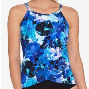 Swim Solutions High-Neck Tankini Midnight Garden